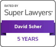 Rated by Super Lawyers | David Scher | 5 years