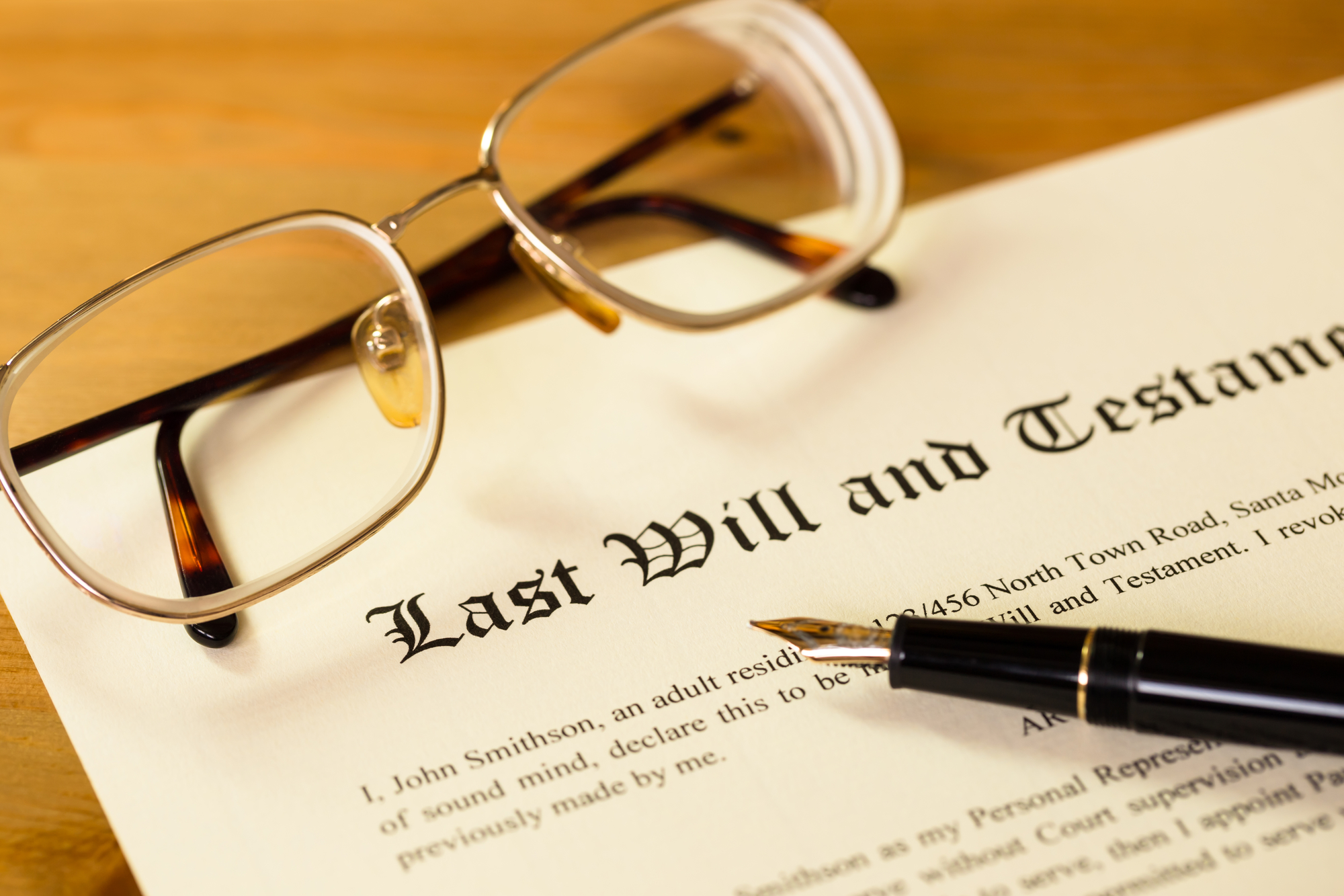 Common Myths About Wills - Last will and testament with pen and glasses concept for legal d