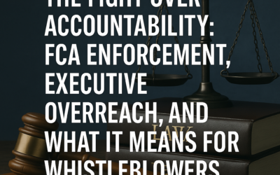 The Fight Over Accountability: FCA Enforcement, Executive Overreach, and What It Means for Whistleblowers
