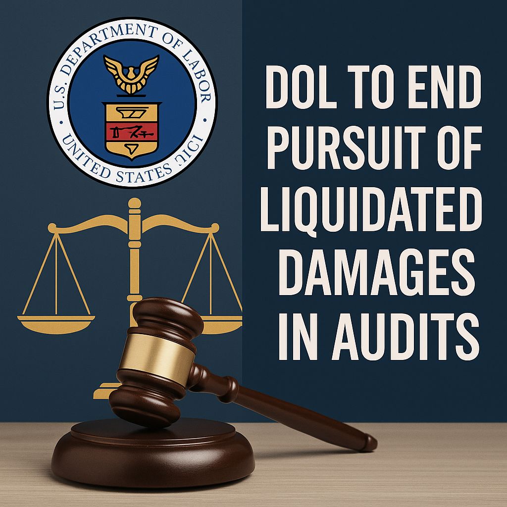DOL to end pursuit to liquidated damages in audits